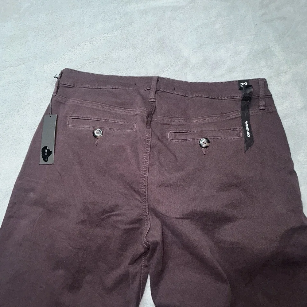 Joe's Jeans Brixton Pants Mens 32 Raisin Wide Leg Chino NWT Made in USA